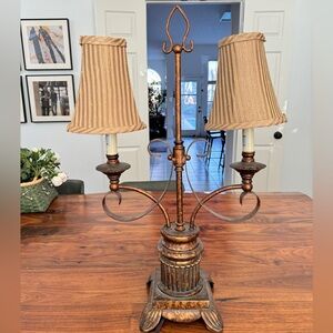 Vintage Candelabra /Converted Candelabra 2 Arm Lamp Stunning /Works 25" H x 15"W